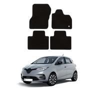 GCM - Car Floor Mats for Renault Zoe E-Tech 2021 To Present Full Coverage Floor Protection - Anti Slip & Fit Car Mat with Clips Easy to Clean Car Carpet (Red Edging, Rubber)