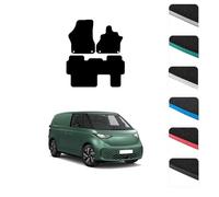 GCM - Car Floor Mats for VW ID Buzz MPV 2022+(2 Piece Front & 1 Piece Rear) Full Coverage Floor Protection - Anti Slip Car Mat with Clips Easy to Clean Car Carpet for All-Weather- Grey Edging, Carpet