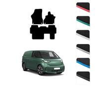 GCM - Car Floor Mats for VW ID Buzz MPV 2022+(2 Piece Front &1 Piece Rear) Full Floor Protection - Anti Slip Car Mat with Clips Easy to Clean Car Carpet for All-Weather- (Red Edging, Carpet)