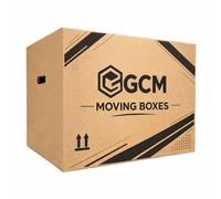 GCM - Extra Large Strong Cardboard Moving Boxes with Carry Handles, 52cm x 52cm x 40cm, Heavy Duty Packing Boxes for Moving House and Storage, Large Removal Boxes (25 Pack)