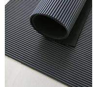 GCM- Rubber Matting Roll | Thick Heavy Duty Flooring Mat, Indoor & Outdoor, Non-Slip, Waterproof & Easy to Cut | Ideal for Garage, Vans, Gym, Shed Floor (Fine Ribbed, 7m x 1.5m)