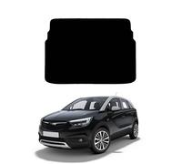 GCM - Tailored Car Boot Liner Mat Compatible with Vauxhall Crossland X 2017 To Present Fit Carpet Boot Mat, Full Protection Anti-Slip Easy Clean Mats (Black Edging, Carpet)