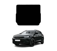 GCM - Tailored Car Boot Liner Mat Compatible with Vauxhall Grandland X 2017 To Present Fit Rubber Boot Mat - Waterproof, Anti-Slip & Heavy Duty Easy Clean Mats (Blue Edging, Rubber)
