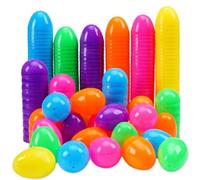 GCNBCNB 2000 Pcs Plastic Easter Eggs,2.35" Bright Colors Easter Eggs for Easter Hunt, Easter Theme Party Decoration, Basket Stuffers Fillers