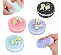 GCNWW 4pcs Taba Squishy Toys Set, Practical Fidget Toys for Stress Relief Toys, Sensory, and Gifts, 2025, Soft and Comfortable(Pink Purple Blue Black)