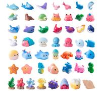 GCNWW 50pc Mini resin animals Set - Realistic Resin Ocean Animals for Aquariums, Fairy Gardens & Educational Play, Garden Decor