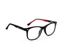 GCNWW Blue Light Glasses Kids | Teens, Anti Blue Light Glasses with Black Frames and Red Temples, Suitable for Use in Places Such as Playing Games Watching TV Playing with Mobile Phones