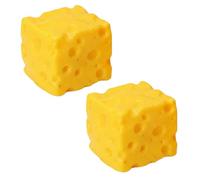 GCNWW Cheese Squishy Fidget Toys Combo, 2Pcs (5x5cm) Mini Stress Relief Squishy Cubes Reusable Sensory Toys for Daily Relaxation and Focus The for Sensory Toy Enthusiasts