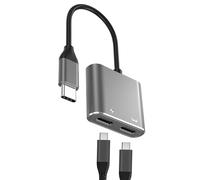 GCNWW USB C to AR Glasses Converter and Charging Adapter Play Adapter, Practical Aluminium Alloy USB-C Hub, PD 100W and 4K@60Hz for Switch, Steam Deck, ROG, Tablets and More