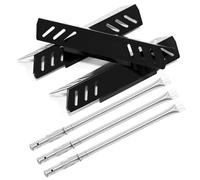 Gcostar Grill Parts for Pit Boss Memphis Ultimate 4-in-1 Combo Smoker Grills, Porcelain Heat Plate Stainless Steel Burner for Pit Boss Memphis Ultimate Gas and Charcoal Combo Grills