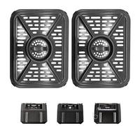 GCQ Air Fryer Grill Pan for Ninja Foodi AF500UK 10.4L 7 in 1 AF400UK 9.5L 6 in1 DualZone 2 Drawers Air Fryer, Replacement Air Fryer Crisper Plate Grill Plate Tray Accessories, Dishwasher Safe