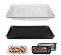 GCQ Air Fryer Pan Replacement for Ninja Foodi SP101 SP100 SP1001C Digital Air Fryer Countertop Oven, 13 * 13'' Air Fryer Grill Plate Crisper Plate Rack Accessories Parts Tray,Dishwasher Safe