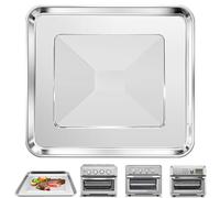 GCQ Air Fryer Tray Replacement for Cuisinart Air Fryer Mini Oven 7 in 1 17L TOA-60 65 70 Toaster Air Fryer Convection Oven, Stainless Steel Basket Air Fryer Rack Accessories Parts, Dishwasher Safe