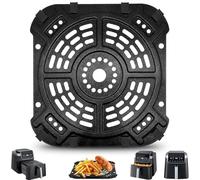 GCQFZ Air Fryer Grill Plate for Ninja AF180UK AF180UKCP Air Fryer Pro XL 6-in-1 6.2L, 8.5''×8.0'' Air Fryer Accessories Rack Tray Grill Pan Crisper Plate Replacement Parts with Rubber Bumpers