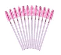 GCQQ 50Pcs Eyelash Wands Disposable, Crystal Mascara Wands Pink, Spoolies Eyelash Brushes for Lash Extensions, Eyebrow Separate