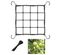 Gcrdplat Elastic Trellis Netting with 4 Hooks, 2X2FT Trellis Net for Grow Tent, Heavy-Duty Trellis Netting Support for Indoor Plants, Gardening