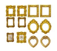 Gcroet 10-Pack Mini Vintage Frames Golden, Baroque Style Small Picture Frames for Display 1.6-2.2 Inch