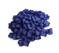 Gcroet 100 PCS Beautiful Artificial Rose Petals Vivid Simulation Flower Petals Home Bouquet Floral Decor Navy Blue.