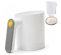 Gcroet 1PC Battery Operated Electric Sifter for Baking, 7.4 Inch White Flour Sifter Electric, Flour Sieve for Powder Sugar and Kitchen Use