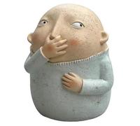 Gcroet 1PC Boy Holding Nose Sculpture Weird 5.9x4.7x4.7 Inch Toilet Butler Statue Resin Ornament Funny Bathroom Signs for Indoor Home Bathroom Toilet Shelf Decor