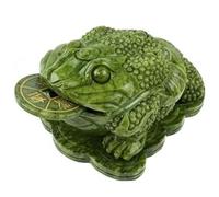 Gcroet 1PC Frog Statue, Chinese Feng Shui Decor Legged Toad for Attracting Wealth, Good Luck Home Ornament