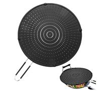 Gcroet 1PC Frying Pan Splatter Guard 13 Inch Silicone Splatter Screen Guard for Frying Pan Multi-Use Heat Resistant Grease Cover for Skillet Kitchen Tools