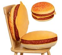Gcroet 1PC Hamburger Pillow, Ultra Soft Cheeseburger Plush Throw Pillow for Couch, Funny Bedroom Decor and Comforting Snuggles