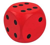 Gcroet 1PC Large Foam Dice 5.9 Inch Soft Giant Foam Dice Red 6 Sided Waterproof PU Leather Yard for Board Playing Game to Get Your Lucky Numbers