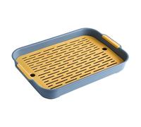 Gcroet 1PC Rabbit Litter Box, Splashproof Bunny Litter Box, 7.3x10.6x1.6in Large Bed Pan, Plastic Corner Toilet with Grate for Guinea Pigs, Chinchillas and Hamster