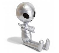 Gcroet 1PC Silver Alien Stage Plush, 65cm Unique Ugly Cute Stuffed Robot Doll, Large Soft Plushie for Collectors, Kids Room Decor and Favors Giving