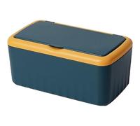 Gcroet 1PC Tissue Box Cover with Lid, 9x4x5in Tissue Box Holder, PP Tissue Holder with Detachable Top, Multi-Purpose Blue Tissue Box for Mask, Wipes & More