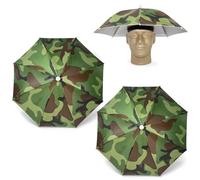 Gcroet 2 PCS Umbrella Hat Foldable Fishing Umbrella with Elastic Band Hat Adult Waterproof Hands Free Reusable Hats for Adults Kids Outdoor ..