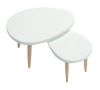 Gcroet 2PCS 1 12 Scale Dollhouse Furniture Triangle Coffee Table Miniature Furniture with Smooth Edge Realistic Wood 1/12 Scale Accessories for Dollhouse Decor White..