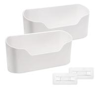 Gcroet 2PCS Adhesive Cabinet Door Organizer, Plastic Wall Mount Organizer, 9.2x4.3x2.7 Spacious Cabinet Door Storage, Bathroom Cabinet Door Organizer for Kitchen Pantry Living Room