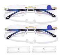 Gcroet 2PCS Blue Screen Glasses, HD Anti Glare Glasses with UV Protection for Computer Eye Strain, Lightweight Pc Frame for Men & Women.