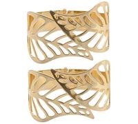 Gcroet 2Pcs Curtain Tiebacks, Leaf-Shaped Curtain Tie Backs, Curtain Holders Golden Metal Curtain Tie, Exquisite & Elegant Curtain Holders for Home, Hotel, Restaurant