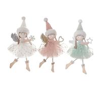 Gcroet 3Pcs Angel Ornaments for Christmas Tree, Angel Doll Pendants Christmas Ornaments, Hanging Plush Pendants for Xmas Party New Year Birthday Wedding