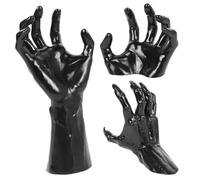 Gcroet 3Pcs Halloween Decorations Demon Fake Hand Wall Hanging Statues, Wall Mounted Black Creepy Reaching Hand, Life-Sized Horror for Gothic Decor Bedroom Haunted House Style 1