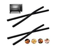 Gcroet 4Pcs Insulation Strips Silicone Heat Resistant Oven Protector Child Safety Oven Grid Cover Protection (Black).