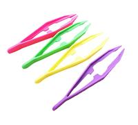 Gcroet 4PCS Plastic Tweezers Beads Small Disposable Tweezers Tools Forceps For Crafts Making Supplies Plastic Tweezers,First Aid Tweezers,Tweezers For Kids,Beads Tweezers,DIY Crafts Tool