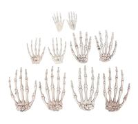 Gcroet 5 Pairs of Halloween Realistic Life-Size Skeleton Hand,Plastic Skeleton Hands Plastic Dummy Hand Bones for Haunted House Accessory Zombie Party