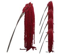 Gcroet 5PCS Dried Amaranthus Hanging Flowers 51 Inch Real Preserved Amaranthus Artificial Flower for Wedding Arch Home Wall Decor..