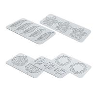 Gcroet 5PCS Tuille Molds Leaf Silicone Mold in Different Shape 3D Hollow Leaves Shape Baking Molds No-Stick Pastry Molds for DIY Baking Fondant Chocolate Party Dessert Cake Decor
