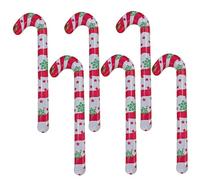 Gcroet 6Pcs Christmas Inflatables 35.4" Blow up Candy Cane Decorations Large Christmas Inflatable for Outdoor Pool Decorations