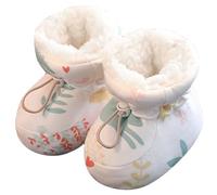 Gcroet Baby Winter Boots Warm Fur Baby Girl Boots with Drawstring Soft Sole Skin-friendly Winter Shoes Cute First Walking Shoes for 3-6 Months Girls Boys S.