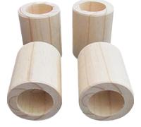 Gcroet Bed Risers 4Pcs Natural Wooden Chair Risers Lifts 3.94" Height Table Heavy Duty Multi-purpose Furniture ..