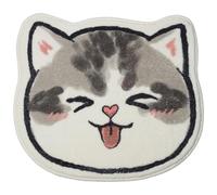 Gcroet Cat Shaped Rug Funny Cartoon Cat Tufted Rug Irregular Water Absorption Non-slip Floor Mat for Decorating Bedrooms, Hallways, Gates, Shops, Style2.