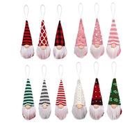 Gcroet Christmas Tree Hanging Gnomes Ornaments 3Pcs Swedish Plush Gnomes Scandinavian Faceless Doll Decor for Christmas Holiday Festive StyleA