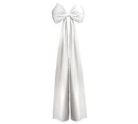 Gcroet Christmas Tree Topper Bow 19.7x46.1 Soft Long Tail Christmas Tree Bows Decorative Hanging Ornaments for Party Door Wall Backdrop White..