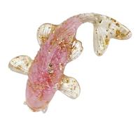 Gcroet Crystal Glass Fish Figurine, Mini Koi Fish Decor for Desktop, White Crystal Ornament for Home Office Decor